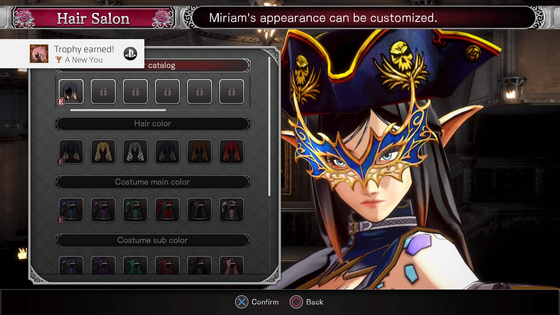 Bloodstained: Ritual of the Night hair saloon