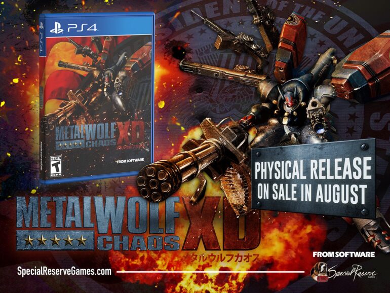 Metal Wolf Chaos XD physical edition PS4