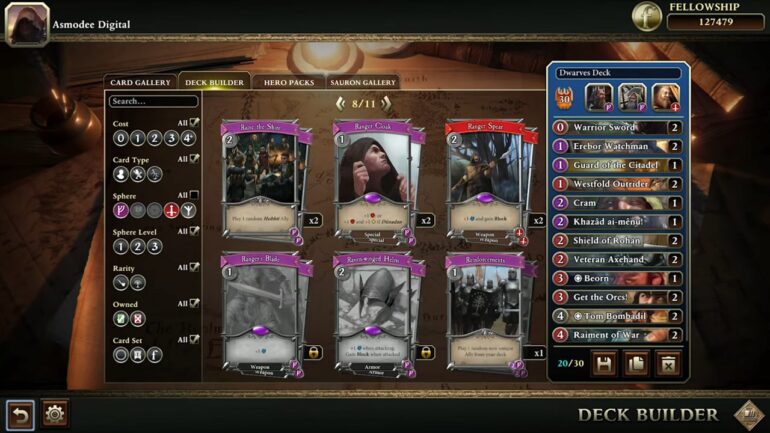 The Lord of the Rings: Adventure Card Game gameplay