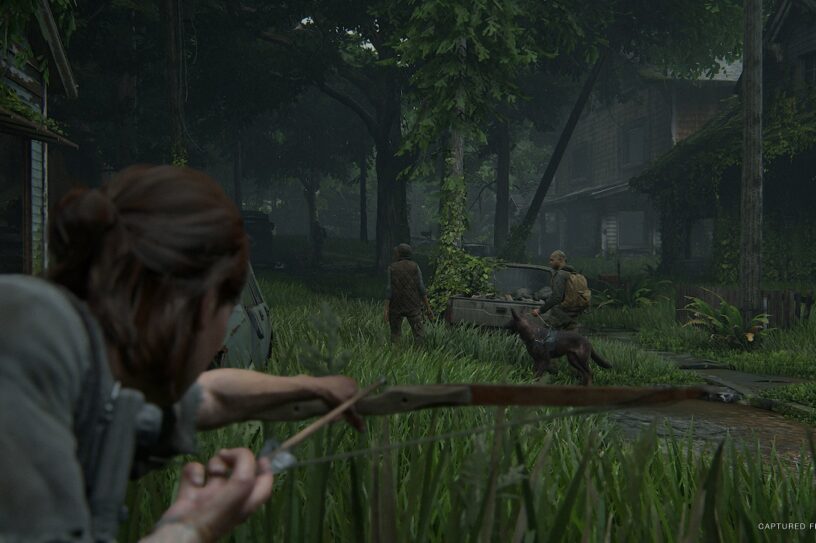 The Last of Us Part II hunting enemies